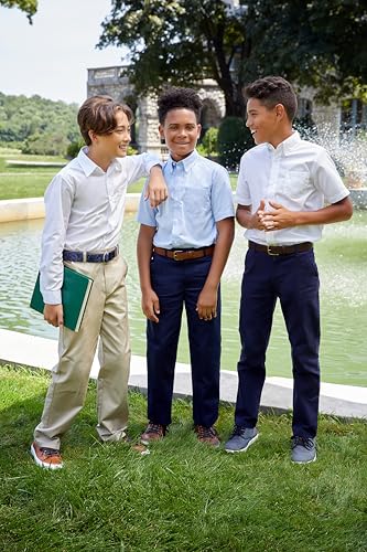 Image of French Toast Boys' Adjustable Waist Straight Fit Stretch Twill Chino Pant