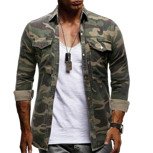 Chemise en jean homme camouflage pour affirmer votre style au quotidien