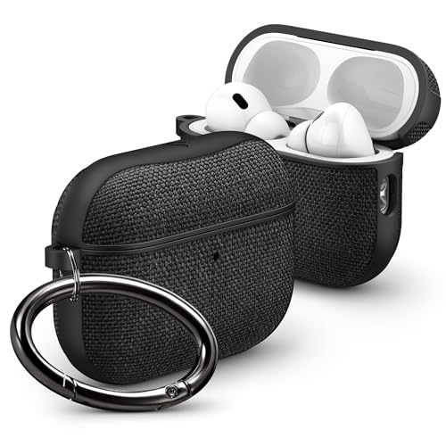 Spigen for AirPods Pro 3 Case, Carabiner Included, Premium Fabric Light & Compact, (Urban Fit) - Black