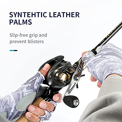 Fishing Gloves For Men Women Gifts Upf50+ Sun Uv Protection Kayaking Rowing Paddling Fish Handling Saltwater Freshwater (Gray, Large-X-Large) #TOP2