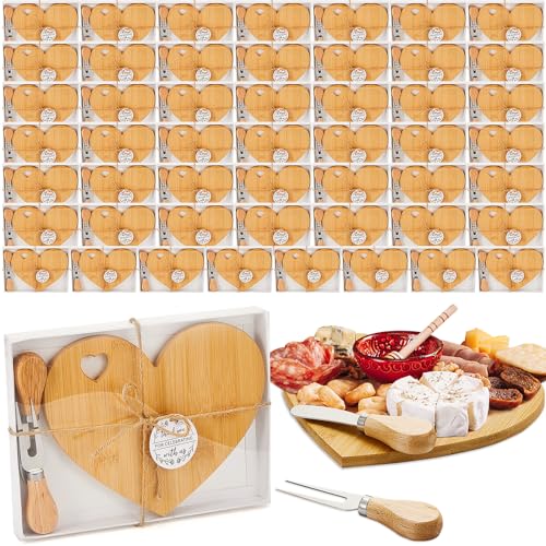 Patelai 50 Set Bridal Baby Shower Favor Heart Cheese Board