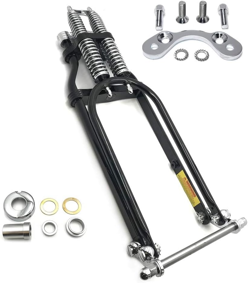 XKMT- BLACK SPRINGER FRONT END +2" OVER STOCK w/Handlebar Adapter Compatible with H-D CUSTOM BIKE