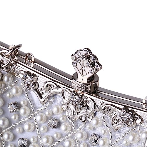 Sac de soiree embrayage sept diamants de couleur pochette rigide strass