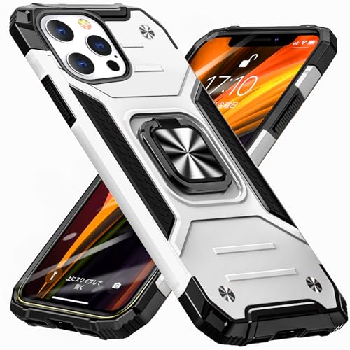 iPhone 15 Pro Max �p �P�[�X �����O PC+TPU �č��R��MIL�W���擾 �Ռ��z�� �ϏՌ� �����h�~ �X�^���h�@�\ ��d�\�� �h�o ���^ �y�� ��̌^ 360�x��] �S�ʕی�J�o�[ �A�C�t�H�� 15 �v�� �}�b�N�X �p �P�[�X �� W-