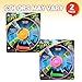 ArtCreativity Pull Cord UFO Flying Saucers - Set of 2-10 Inch Space Ship Toys - Fly Over 65 Feet - Birthday Party Favors, Gift Idea for Boys and Girls, Carnival and Contest Prize - Colors May Vary