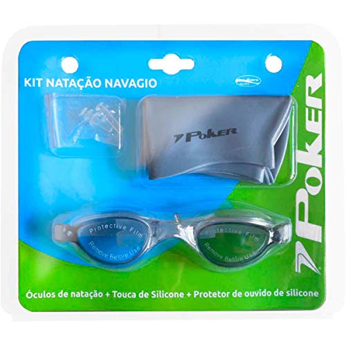 Kit Natação, Poker, Óculos, Touca e Protetor de Ouvido