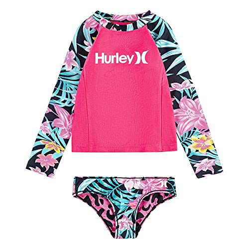 Image of Hurley Girls Long Sleeve Rash Guard Swimsuit