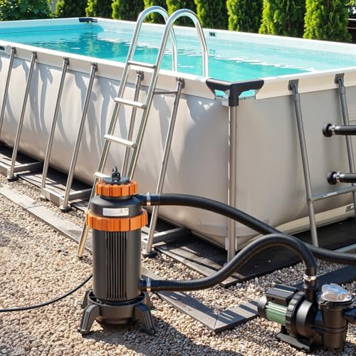 Miniatura 2 de Jayseuw Calentador Eléctrico Para Piscinas, Diámetro De 29 X 42 Cm, Con Interfaz Digital, 32-38 Mm, Protección Contra Fugas, Protección Contra Vuelco, Ignífugo, Calefacción Hasta 45 Grados