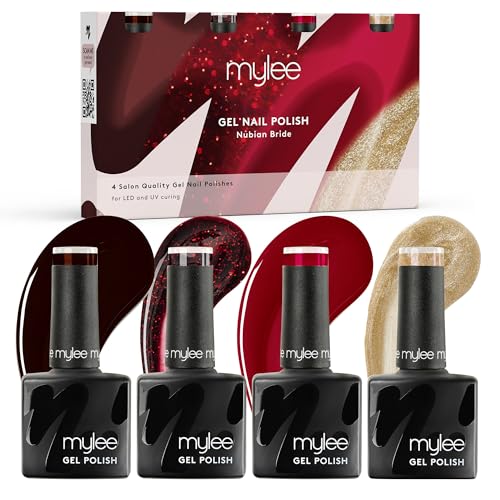 Mylee Set de Esmalte de Uñas Gel Semipermanente 4x8ml...