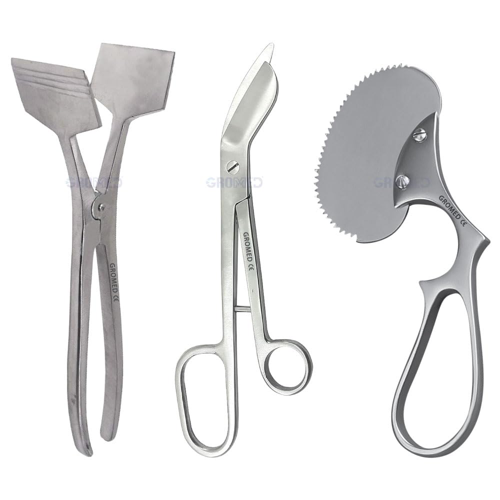 Gromed Plaster Cutter Orthopedic, Plaster Spreader Orthopedic, Plaster Cutting Scissor Orthopedic Combo of 3 - Stainless Steel (B0CLDK46YQ) Amazon Price History, Amazon Price Tracker