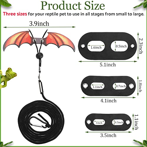5 Pieces Bearded Dragon Accessories Toy Set Bearded Dragon Leashes and Harnesses S/M/L 3 Size Packed Lizard Harness Mini… - Image 3