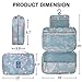 AIDIAN Travel Toiletry Bag for Women Makeup Bags with Sturdy Hook,Water-resistant Cosmetic Skincare Organziers Blue Flamingo