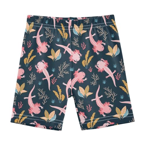 JHKKU Girls Axolotl Shorts Cotton Cartwheel Bike Kids Biker Under Dress Dance Short Girl Clothes 4T