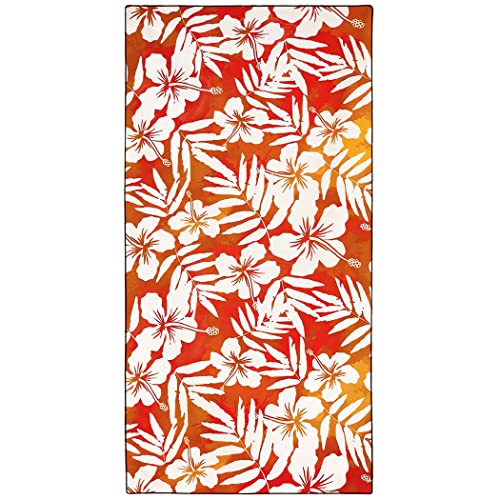 Rstick Flowers Beach Towel Oversized 36'x72' Lightweight Quick Dry Floral Prints Microfiber Beach Towels for Swim Pool Camping Travel