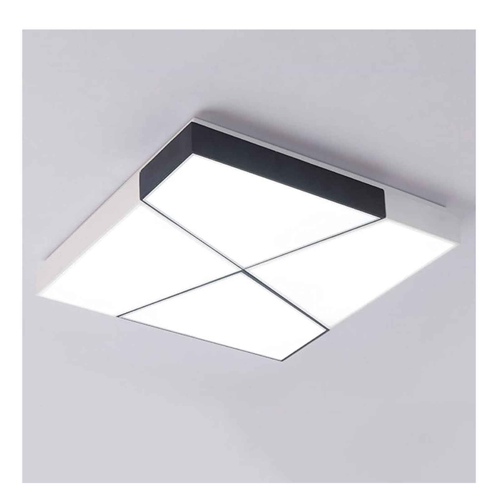 Lampa Sufitowa Inbouw led-plafondlamp modern vierkant acryl dicht bij plafondlamp armatuur 3-kleuren dimbaar zwart wit plafondlamp voor woonkamer keuken badkamer hal Biuro