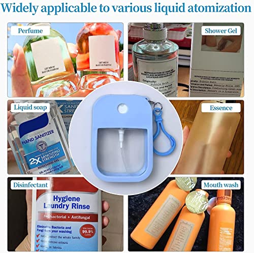 Image of House of Quirk 38ml Portable Card Spray Bottle - Refillable Perfume & Sanitizer Mist Sprayer with Hook (Set of 3, Multicolor)