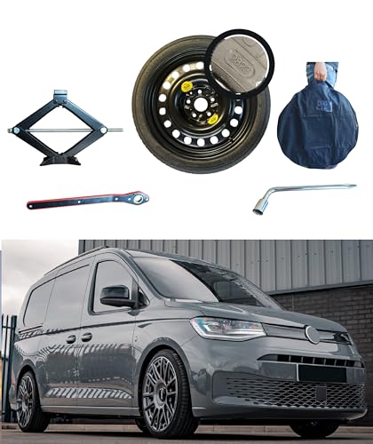 Kit Ruotino Di Scorta 16" Compatibile Con Volkswagen Caddy M1/N1 Con Cric, Chiave E Sacca