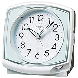Seiko KR891W Seiko Alarm Clock, Analog, White, Pearl