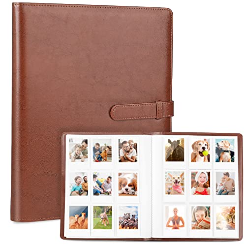Álbum de fotos instantáneas Ablus 360 bolsillos, compatible con Fujifilm Instax Mini 12/11/9/8+/8/7S/LiPlay, Polaroid Snap/Touch/Zip Mint y cámaras impresoras Kodak y Canon (marrón) miniatura 1