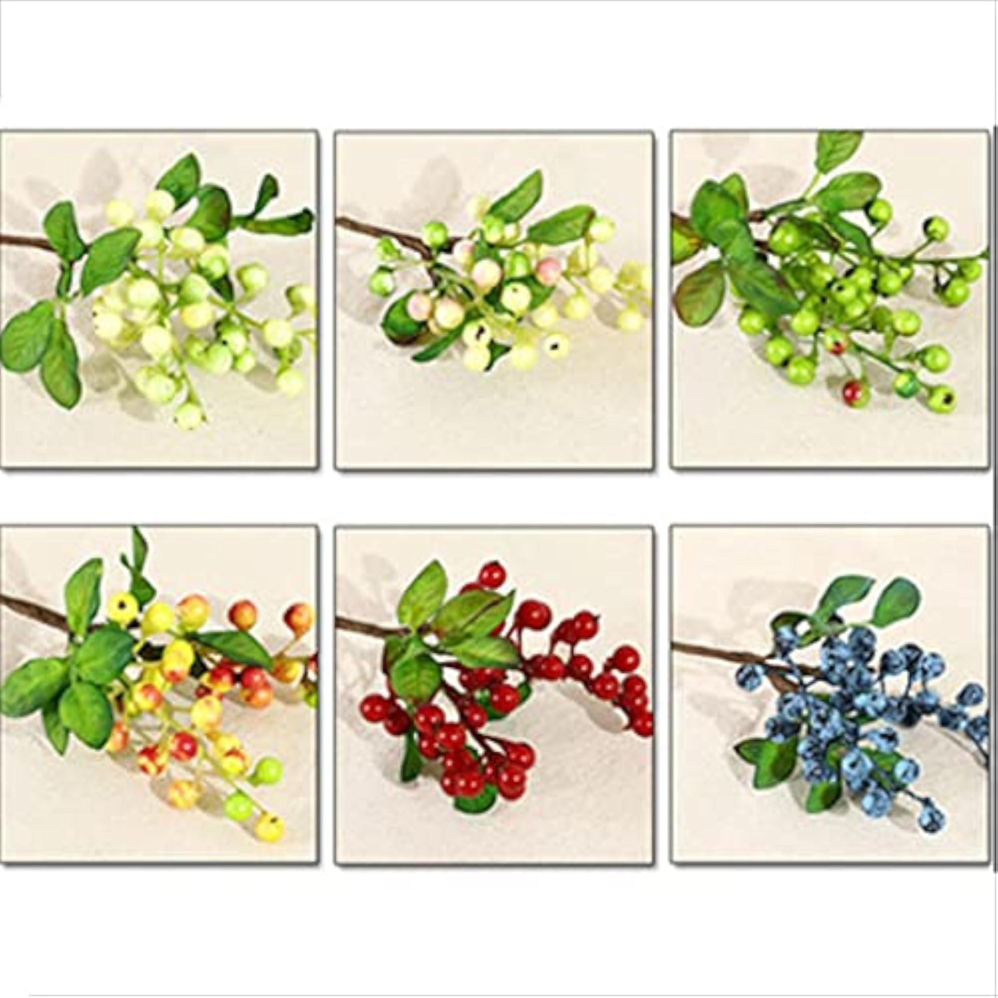 20x Poly Artificial Fake Plant Fruit Berries Branches