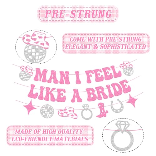 Man I Feel Like A Bride Banner Last Rodeo Bachelorette Party by Levvcirki - Used condition - Image 3