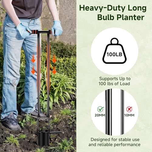 Herramienta para plantar bulbos con mango largo miniatura 3