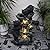 FountJoy 36.61'' H Outdoor Garden Water Fountain with LED Lights 2 Bears Climbing Rock 5-Tier Cascading Waterfall Freestanding Water Feature for Yard, Lawn, Patio or Indoor Decor