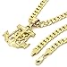 14k Gold Plated on Brass Hip Hop Anchor Pendant w/6mm 30" Cuban Hip hop Chain