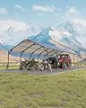 GarveeLife 20'X30'x12' Metal Carport for Multiple Vehicles, Heavy Duty Steel Car Ports, Vertical Roof Design, for All-Weather, for Full-Size Pickup Trucks, Boats, and Tractors