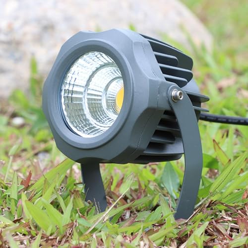 Luz LED COB redonda para árboles y proyectos de paisajismo exterior con proyector ajustable