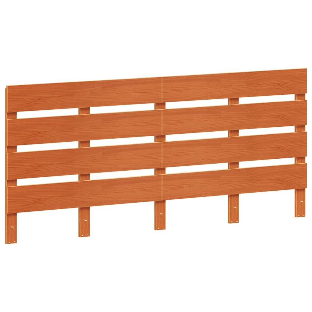 vidaXL Cabecero de Cama Madera Maciza de Pino marrón Cera 180 cm