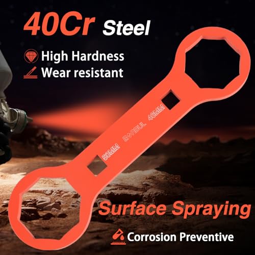 Image of EVRBUL Motorcycle Fork Cap Wrench 46mm / 50mm Dirt Bike Fork Cap Tool compatible with Suzuki RMZ 250 450 RM250 CRF 250R 450R 450X