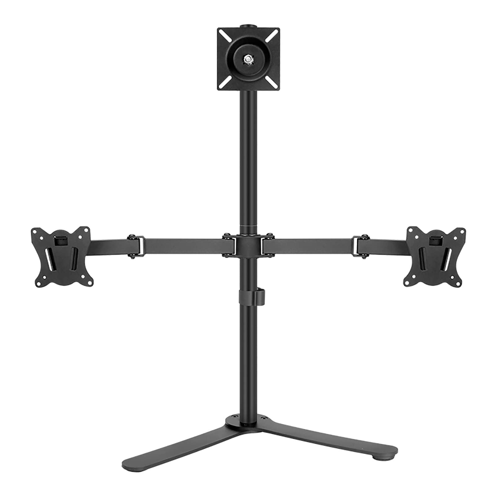 asdchZen Three Screens Monitor Desk Mount,Free-Standing Desk Stand Riser For 12 Inch To 27 Inch Screen,Holds Three Screen,Single Screen Holds Up To 8Kg/17.6Lbs