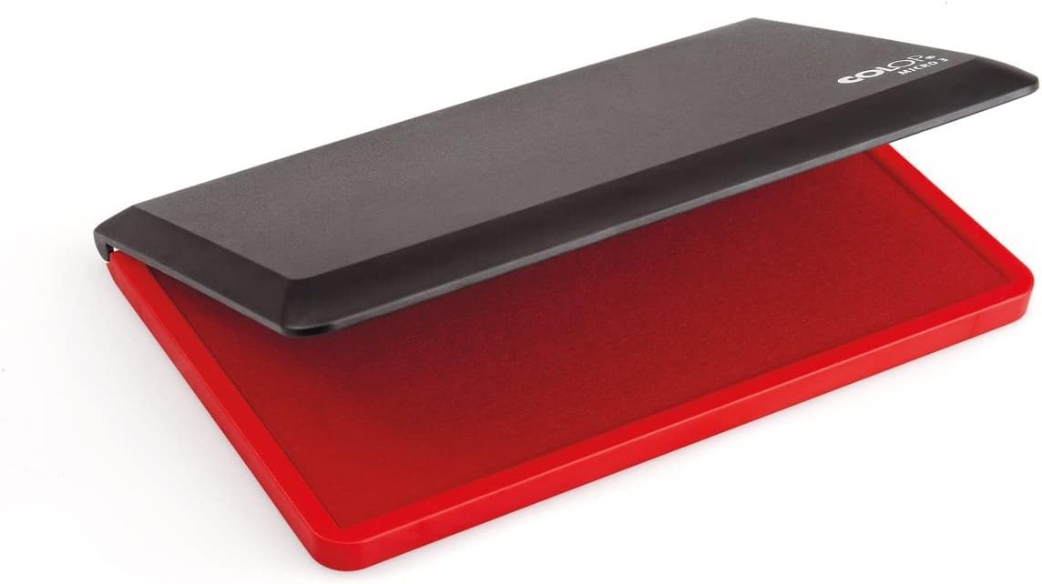 Colop Stamp Pad Micro 3 90X160mm Red, Suitable for all kinds of rubber stamps