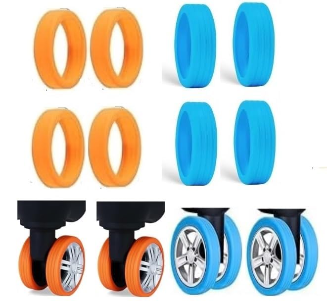 Prisma Collections Luggage Wheel Silicone Protector Cover 16PCS Trolley Wheel Cover Silicone Wheel Cover for Trolley Bag Suitcase Wheel Cover Silicone for Most 8 Spinner Wheel Bag/Chair-picture-42