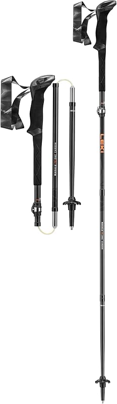 Makalu FX.One Bastones de trekking de carbono | Bastones de senderismo ajustables y ligeros, plegables