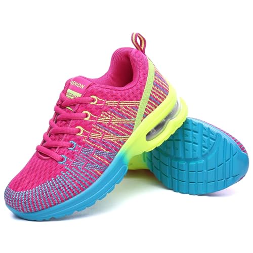 Chaussure de Course Femme Respirante Légères Chaussures de Sport Gym Fitness Athlétiques Basket de Running Confortables Jogging Sneakers Noir Gris Rose EU 35-42 – vue 6