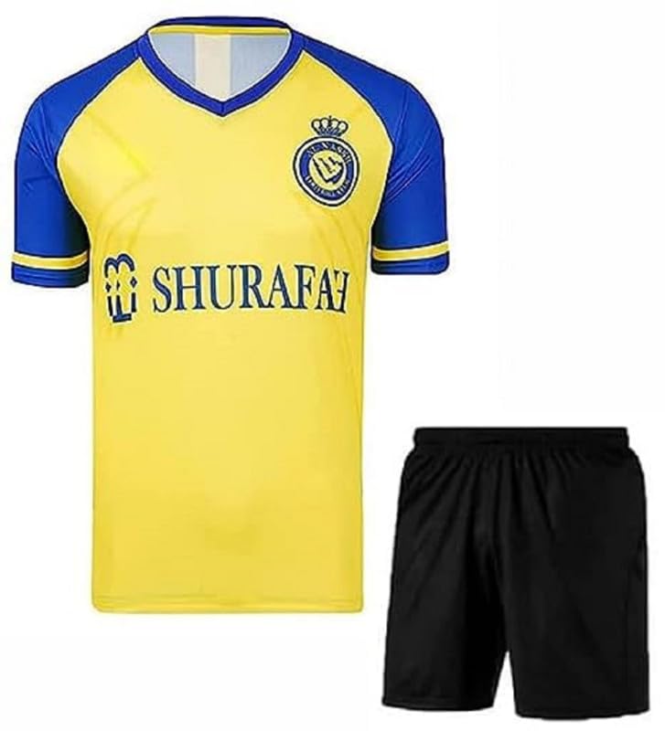 Image of Sports Soccer New Football Portugal Jersey Ronaldo 7 Home Kit Jersey with Shorts (Kid's,Boy's & Men)