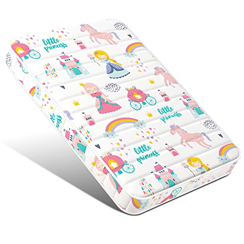 Image of 3 Inch Mini Toddler Mattress, 38 inch Lx26 inch W Portabel Mattress, Princess