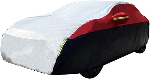 Funda de coche personalizada de tres colores impermeable para todo tipo de clima, a prueba de nieve, UV, resistente al viento, para exteriores, con