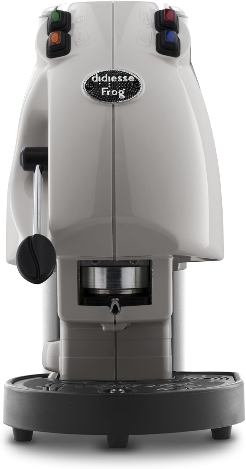 Generico Didiesse Frog Revolution Macchina da Caffè a Cialde Colore Gesso per Caffè Espresso a Casa e in Ufficio, Design Simpatico e Colorato, Basso Consumo 650W, 15 Bar
