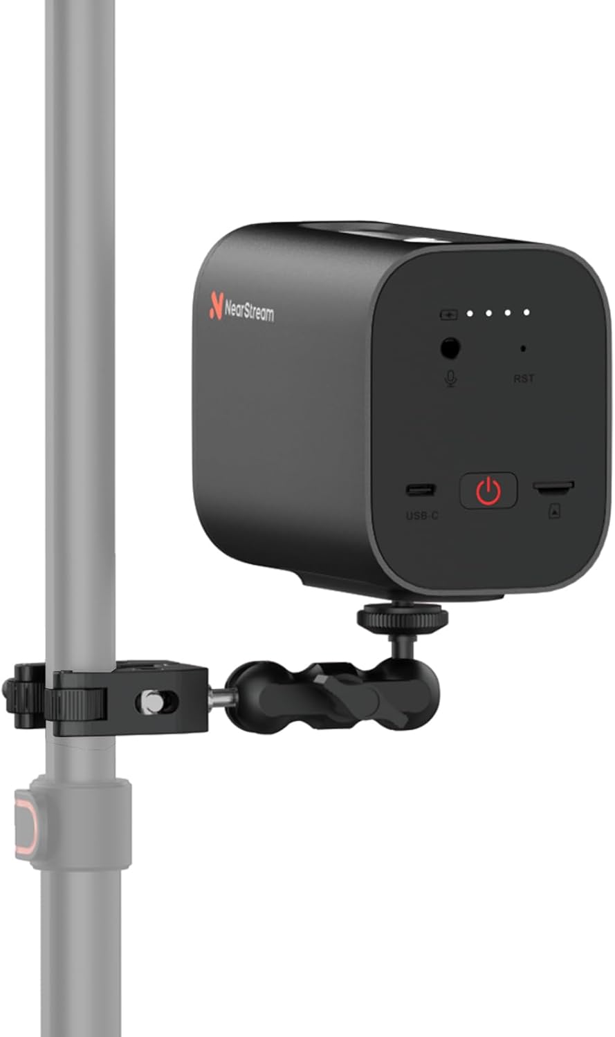 NearStream VM33 Wireless Streaming Camera & Adjustable Camera Clamp Mount Bundle for Livestreaming & Content Creation