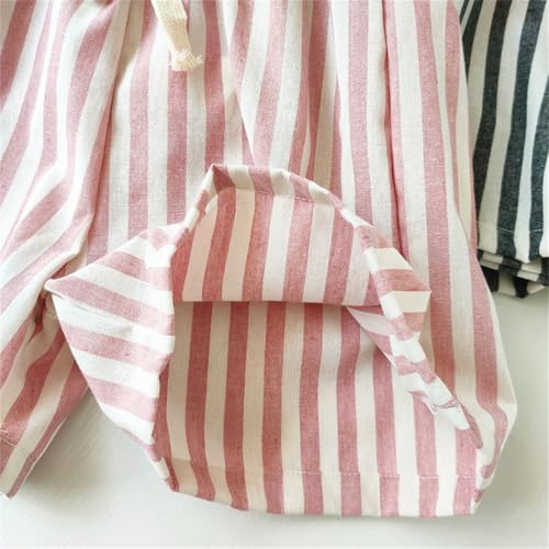 Short en coton lin bébé léger respirant taille élastique - 6