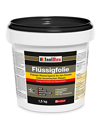 Preisvergleich Produktbild Isolbau Flüssigfolie - Dichtfolie für Bad & Küche - Lösemittelfreie, wasserdichte Abdichtung auf Wasserbasis - 1,5 kg