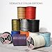 Seebery Raffia Ribbon for Crafts - Raffia Yarn Grass Twine for Gift Wrapping, DIY Decoration & More | Matte String Paper Rope for Crochet, 1/4'' Wide, 100 Yards - Kraft