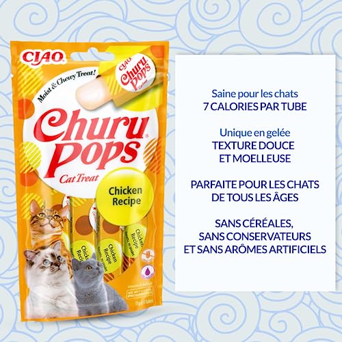 INABA Churu Pops - Friandises à Main pour Chats - Délicieux, Savoureux Snacks pour Chats - Poulet - Image 5