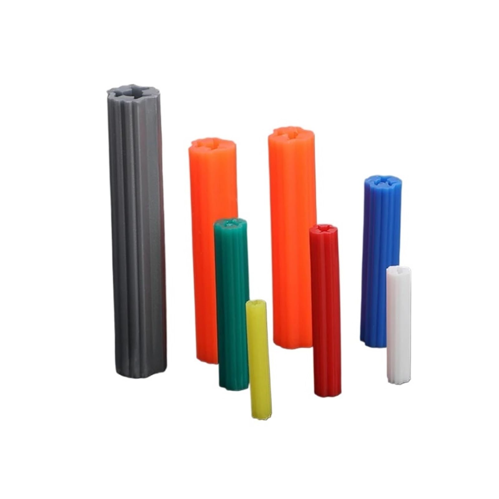 Assortiment de chevilles murales droites en plastique
