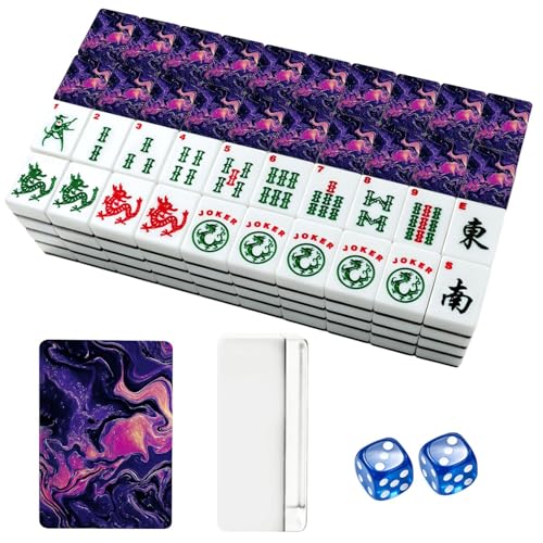 Juego de Mahjong Americano con 166 Fichas y Accesorios miniatura 1