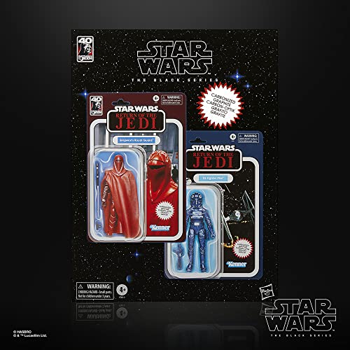 Star Wars The Black Series Carbonized Collection Emperor’s Royal Guard & TIE Fighter Pilot, 15-cm Action Figures 2-Pack - Image 2