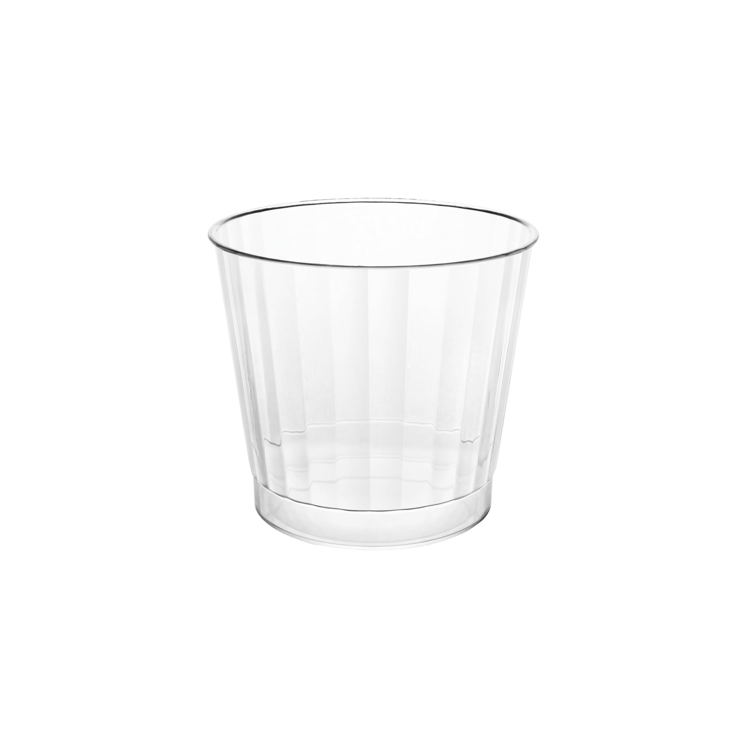 Party Essentials Deluxe/Elegance Hard Plastic Party Cup/Old Fashioned Tumbler/Cocktail Glass, 9 oz., 80 Count, Clear